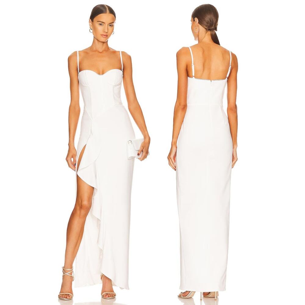 Katie May Eros Gown Maxi Ruffle Bridal Wedding Evening Gala Formal Party Hoco M